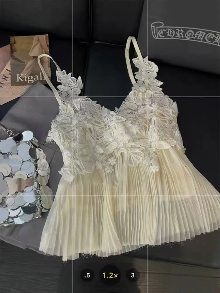 BXOXO Korean Fashion Lace Up Sweet Blouse Women Sleeveless Square Neck Slim Fit Chic Tops New Elegant Casual Y2K Harajuku Clothes 2025