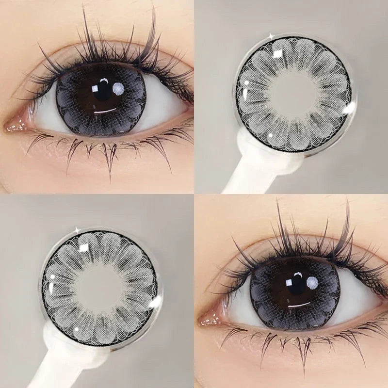 BXOXO2Pcs Natural Color Contact Lenses for Eye with Myopia Power High Quality Eyes Contacts Lens Beautiful Pupil