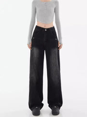 Bxoxo New Black High Waist JeansY2K Harajuku Streetwear Baggy Jeans Hip-hop Women Pants Autumn Straight Wide Leg Trousers Women