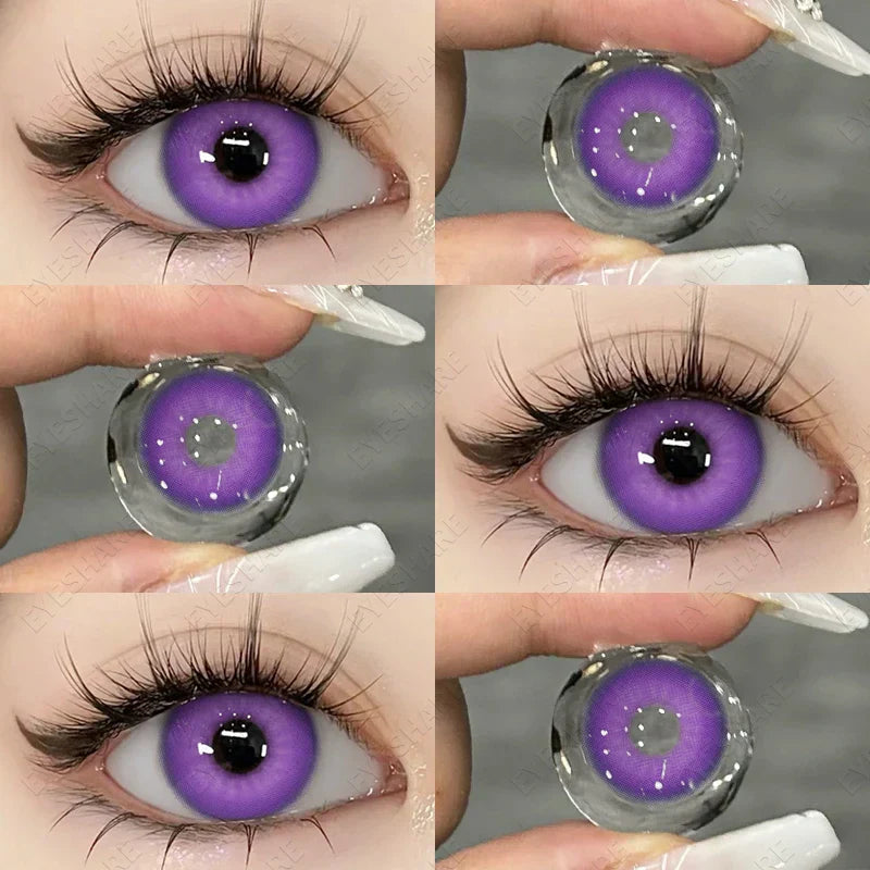 BXOXO 1Pair Colored Contact Lenses for Eyes Fast Delivery Brown Lenses Gray Pupils Lens Green Eye Lenses Blue Eye Lens Yearly