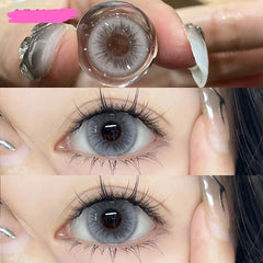 BXOXO Degree 0~6.00 Myopia Colored Contact Lenses with Graduation Red Cosmetic Purple Color Lenses Blue Eye Color Lens Green Len