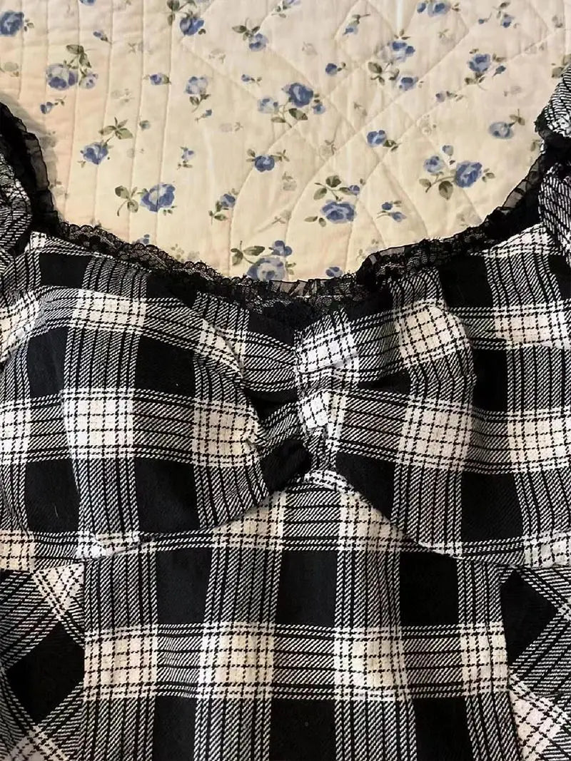 BXOXO summer inspo Y2k Harajuku Lattice Vintage Sleeveless Gothic Punk Summer Dresses Slim Short Dress Lace Sexy Korea Fashion Women Dresses