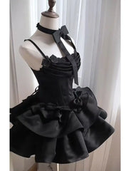 BXOXO Summer French Elegance Lolita Ballet Dress Hepburn Princess Puffy Short Slim Dress Korea Fashion Patchwork Party Clothing 2025