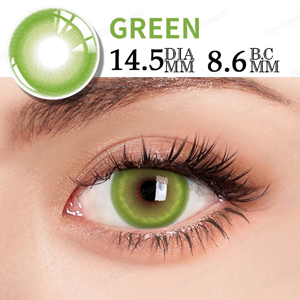 BXOXO Green Lenses 1 Pair Colored Contact Lenses for Eyes Anime Accessories Anime Lenses Cosplay Lenses Halloween