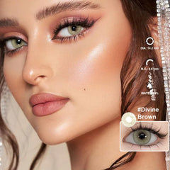 BXOXO 2pcs/pair Colored Contact Lenses Myopia Green Pixie Series Yearly Cosmetic For Eyes Lentillas Verdes