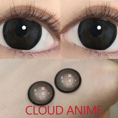 BXOXO Coslens Black Cosmetic 14.00mm Color Soft Contacts Lenses for Eyes Anime Accessories линзы для глаз цветные Cloud Anime Eyes