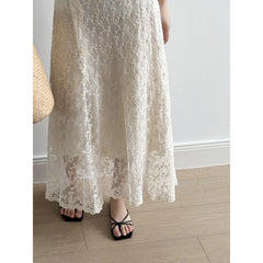 BXOXO New women's suspender dress French lace high-end temperament heavy industry embroidery [1-YS]