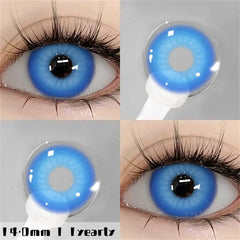 BXOXO New Fashion Color Contact Lenses for Eyes Anime Blue Eyes Contacts Lense Colorful Makeup Eyes Lenses Yearly 2pcs/pair