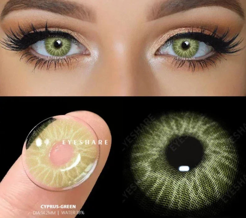 BXOXO Coloured Contact Lenses for Eyes 1pair Gray Pupils Lens Blue Eye Lenses Green Lens Yearly Brown Contacts Cosmetic Lens