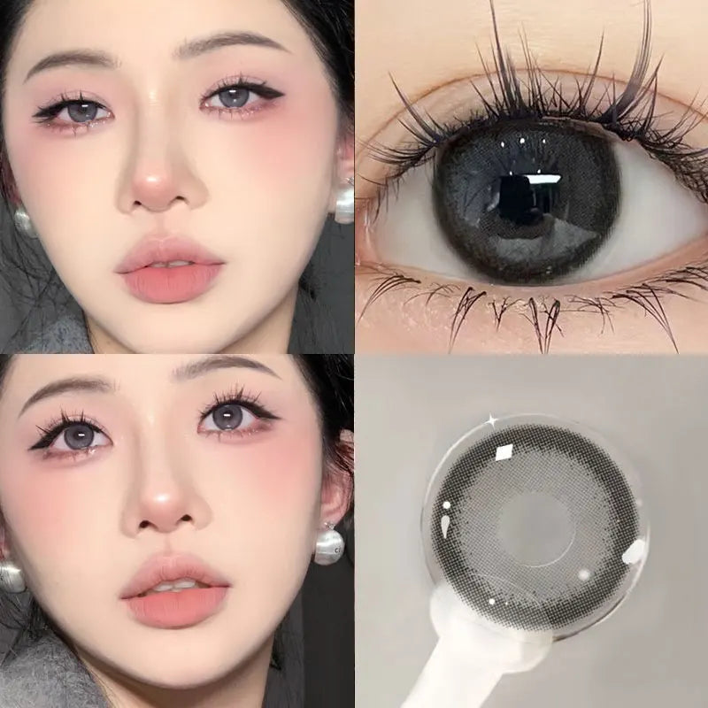 BXOXO 1Pair Colour Contacts Lenses Prescription Myopia Blue Eye High Quality Beauty Pupil Brown Lenses Makeup