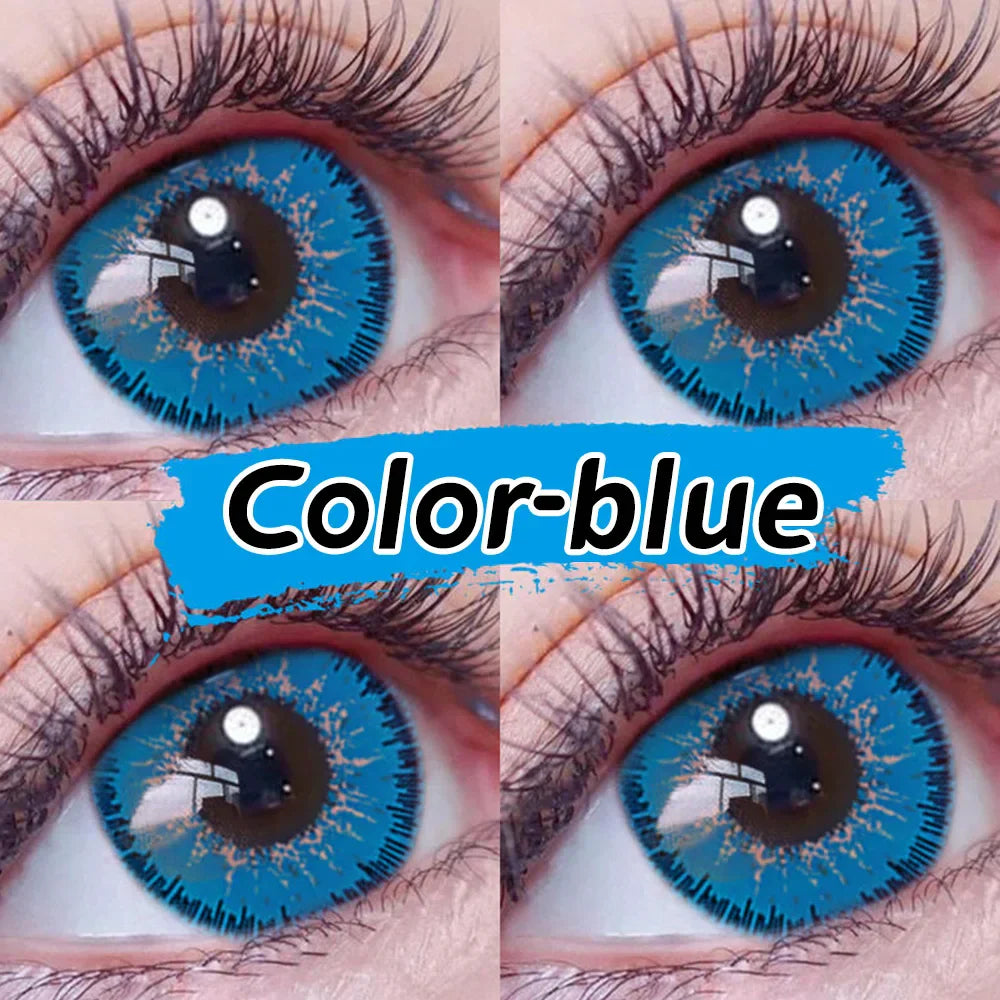 BXOXO -2PCS/1Pair Halloween COSPALY Series Colorful Lenses for Eyes Colored Cosmetic Contact Lenses Crazy Lens for Yearly Use