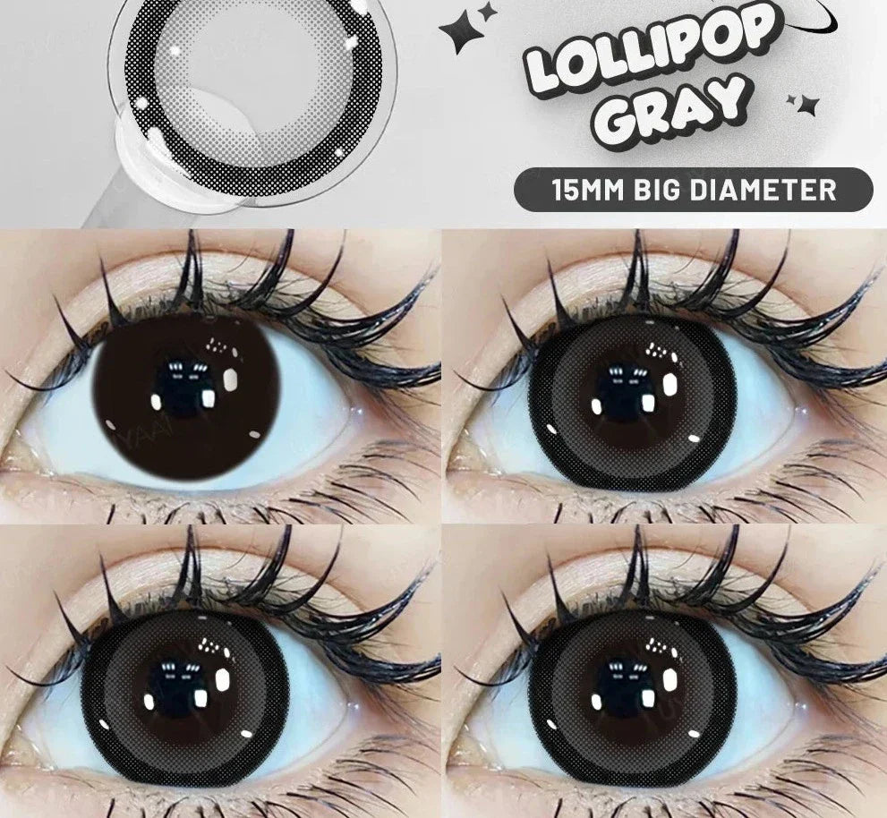 BXOXO 15mm Big Diameter Black Lenses 14.5mm Lenses Colored Contact Lenses for Eyes Big Eye Lenses Natural Look Lenses