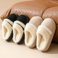 BXOXO Fashion Fluffy Plush Thick Bottom Slippers New Winter Womens Thicken Warm Slippers Casual Indoor Indoor Cotton Slides Shoes