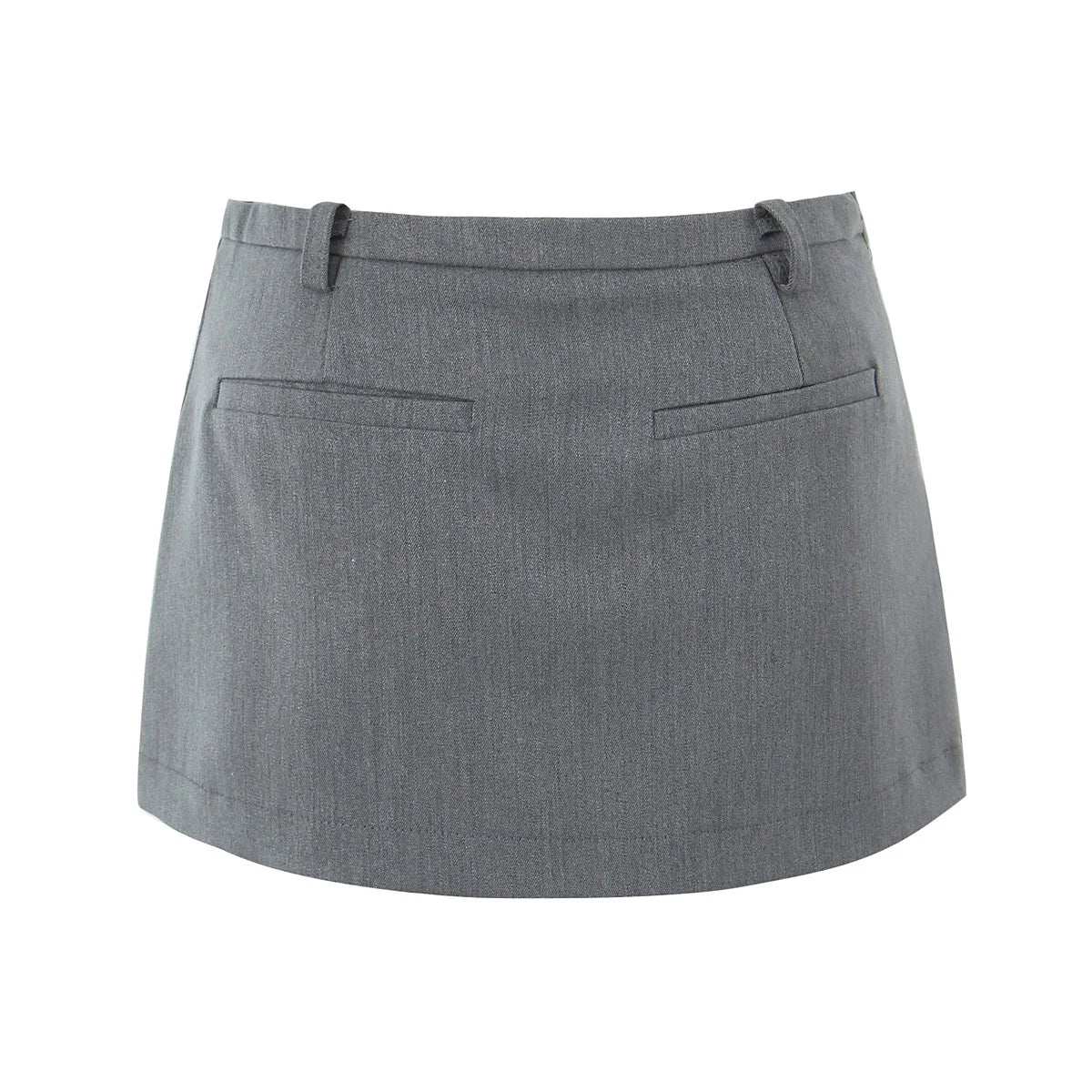 BXOXO Y2K Low Waist Mini Skirt With short lining Sexy A-line Package Hips Mini Short Skater Party Femme Gray Black