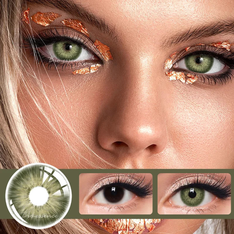BXOXO 1 Pair Colored Contact Lenses Natural Look Brown Eye Lenses Gray Contact Blue Lenses Fast Delivery Green Eye Lenses