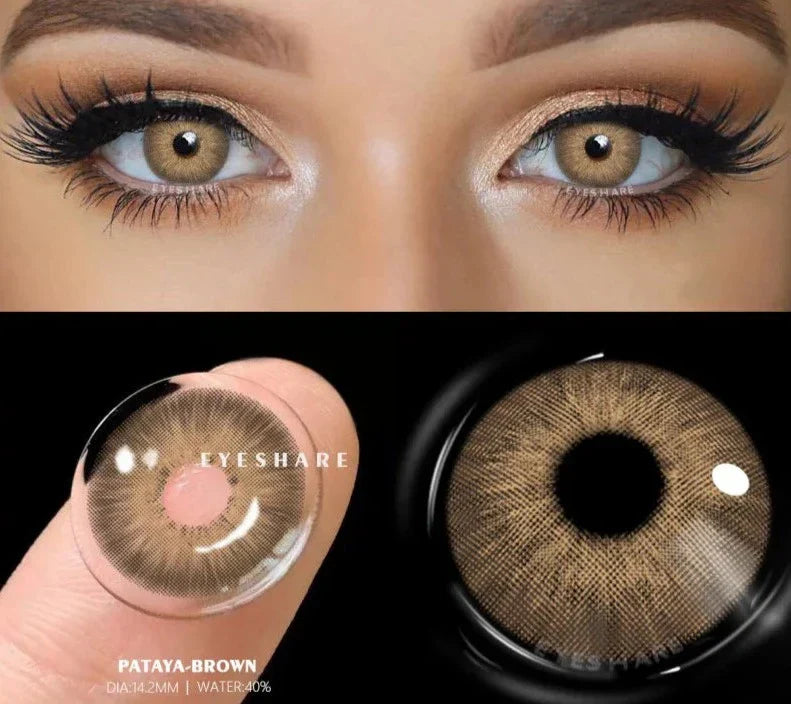 BXOXO Coloured Contact Lenses for Eyes 1pair Gray Pupils Lens Blue Eye Lenses Green Lens Yearly Brown Contacts Cosmetic Lens
