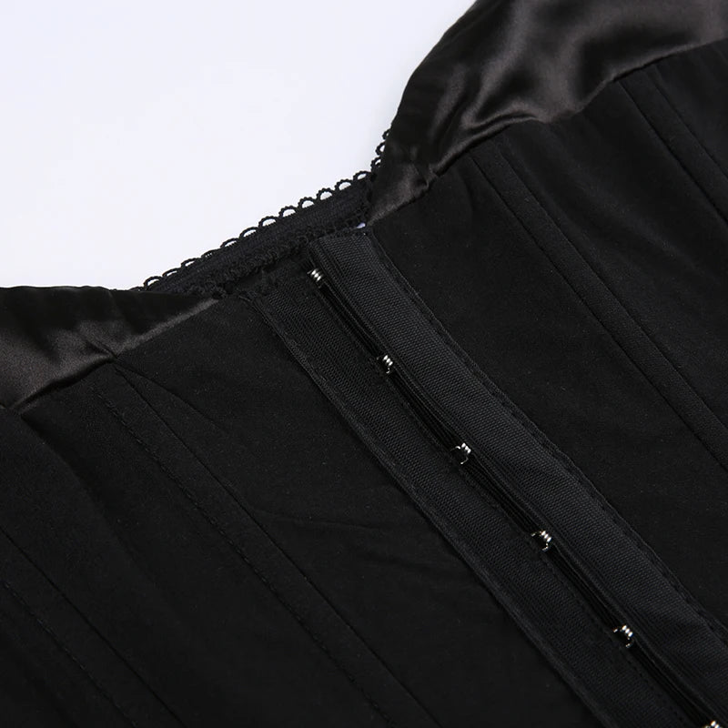 Bxoxo Sexy Low-cut Spaghetti Strap Women Tank Top Casual Black Camisole Vintage Slim Fit Vest All-match Trend Outfit Clubwear