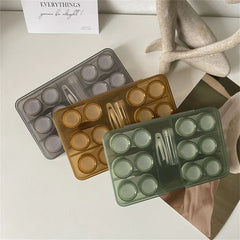 BXOXO 6 Pair Contact Lens Case Contact Lens Storage Box Portable Travel Contact Lenses Case Soak Container Lenses Box for Beauty Pupil