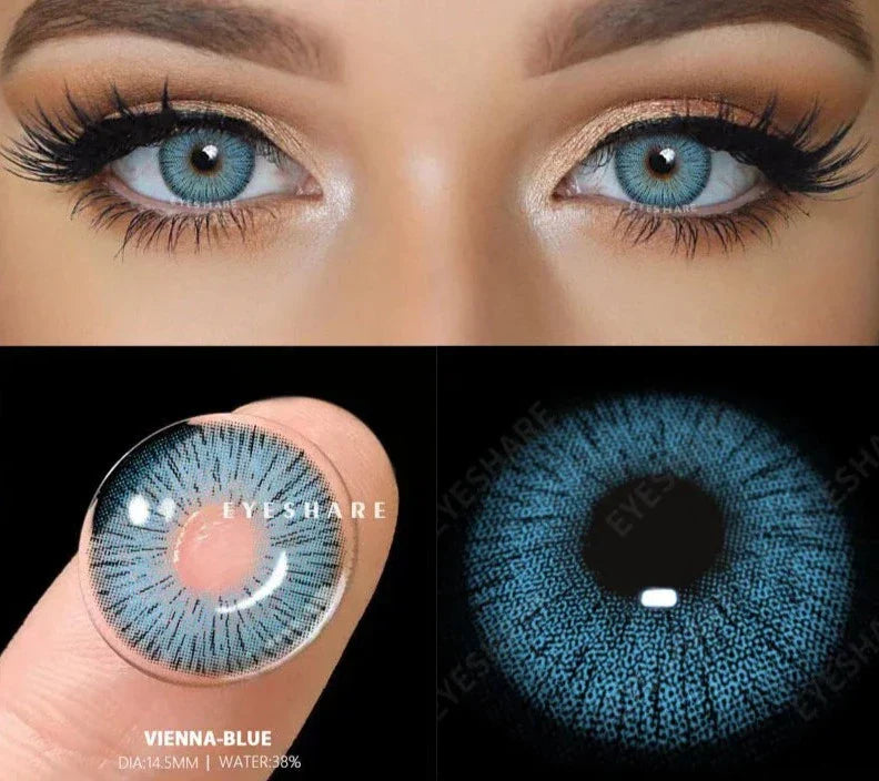 BXOXO Coloured Contact Lenses for Eyes 1pair Gray Pupils Lens Blue Eye Lenses Green Lens Yearly Brown Contacts Cosmetic Lens