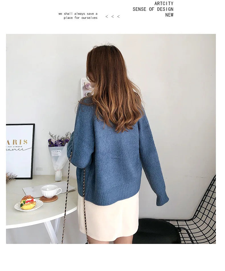 Bxoxo Two-piece Top Suit Flower Embroidered Knitted Korean Style Cardigan Autumn Fashion Sling Sweater Slim Sweet Jacket Sets