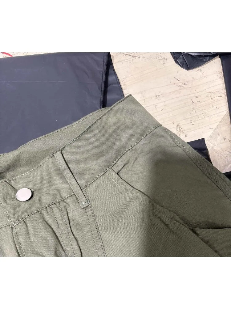 Bxoxo Y2K Vintage Women Cargo Pants Harajuku Oversized Wide Leg American Retro Pants Baggy Casual Summer Thin Trousers Gyaru