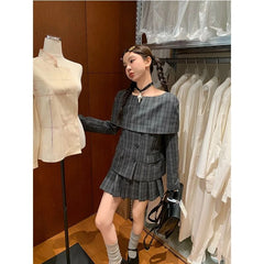 Bxoxo Vintage Plaid Skirt Women Preppy Style Sweet Pleated Mini Skirt Korean Fashion Retro Japanese Harajuku Short Skirts