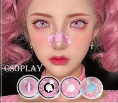 BXOXO Color Contact Lenses For Eyes 2pcs Anime Cosplay Colored Lenses Blue Crazy Halloween Lenses Contact Lens Beauty Makeup