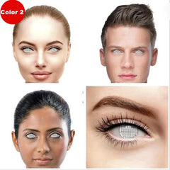 BXOXO Colored Contact Lenses for Eyes White Lenses Cosplay Contact Lenses Crazy Lenses Halloween Eyes Lens Black Lenses