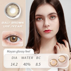 BXOXO Contact Lenses 1 Pair Color Contact Lens for Eyes Blue Gray Colored Contact Lens Eye Beautiful Pupil Yearly Use