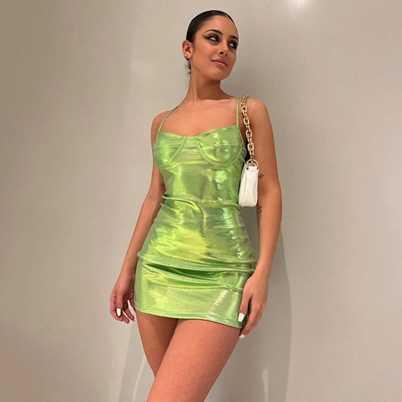 BXOXO New Women Dresses Summer Sling Sexy Backless Skinny Clubwear Sleeveless Dress Bodycon Solid Casual Slim Female Mini Dress