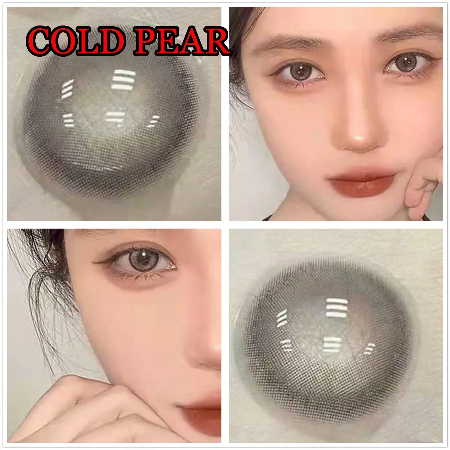BXOXO 14.00mm Natural Glasses Accessories Cosmetic Color Soft Contacts Lenses for Eyes линзы для глаз цветные Cold Pear