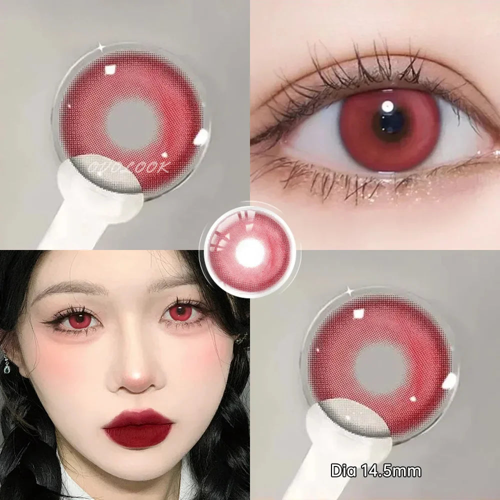 BXOXO -2PCS/1Pair Halloween COSPALY Series Colorful Lenses for Eyes Colored Cosmetic Contact Lenses Crazy Lens for Yearly Use