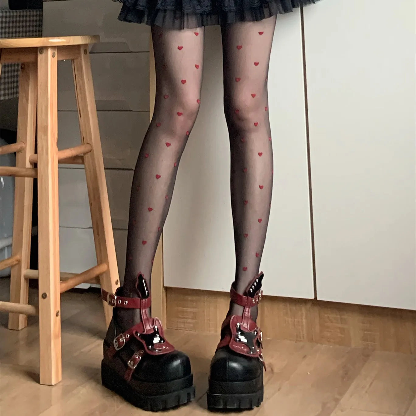 BXOXO - Red Heart Tights