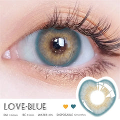 BXOXO Fashion Colored Contact lenses Blue Pink Colorful Contact Lens for eyes Natural Cosmetic Makeup Yearly Use 2pcs/pair