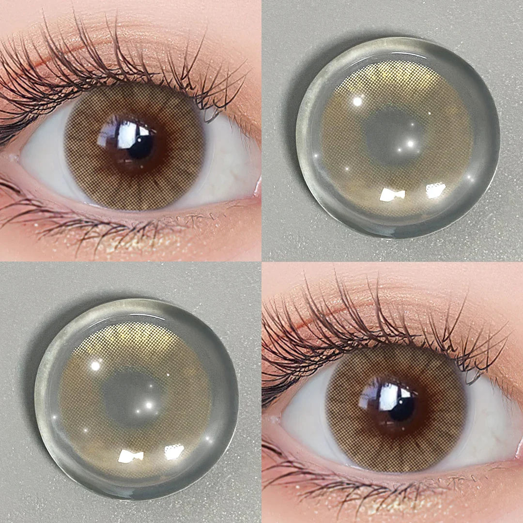 BXOXO Natural Contact Lenses with Degree Colored Pupils for Eyes Cosmetics  Lenses with Diopters Prescription Lenses Icy Gray Lens