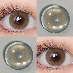 BXOXO Natural Contact Lenses with Degree Colored Pupils for Eyes Cosmetics  Lenses with Diopters Prescription Lenses Icy Gray Lens