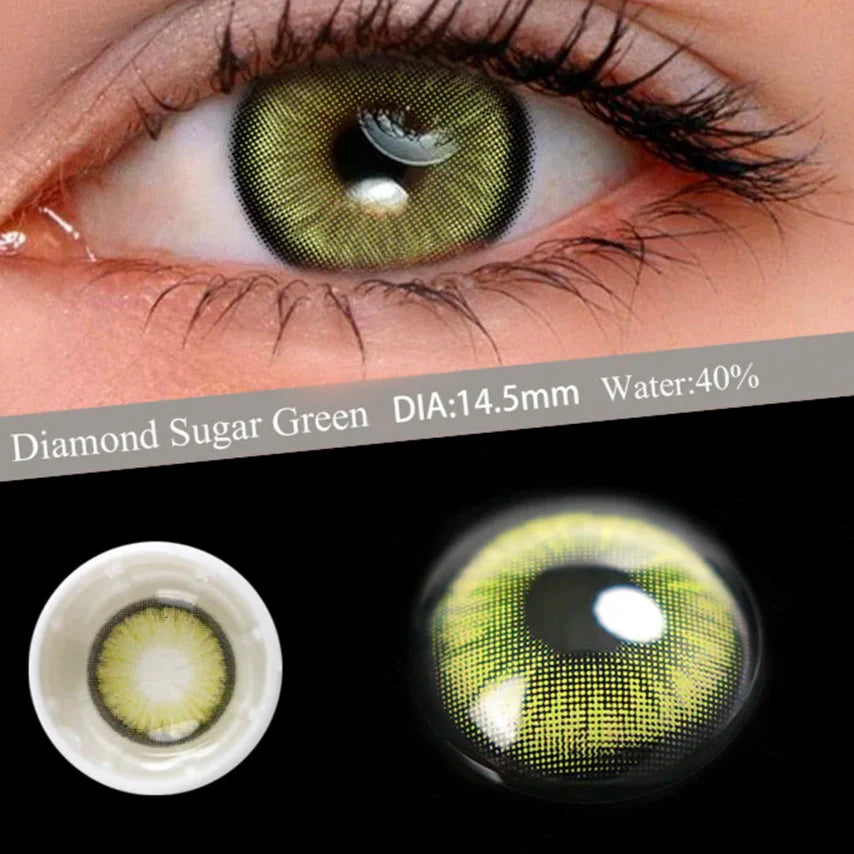 BXOXO 1 Pair Myopia Eyes Colored Lenses with Diopter Comfort Wearing Eyes Contacts Lenses Prescription Yearly Use