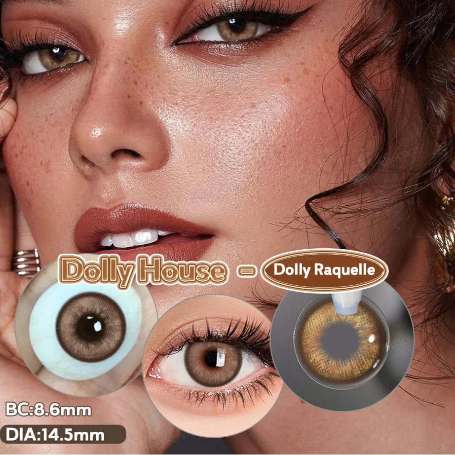 BXOXO 1 Pair Colorcon Colored Contact Lenses with Degree Myopia Lenses Blue Eye Lenses Green Lenses Natural Eye Lenses
