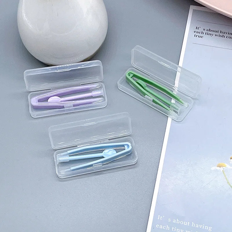BXOXO 1 Set Contact Lens Inserter Wearing Tool Contact Lenses Tweezers Suction Stick Travel Kit for Eye Care Contact Lens Accessories