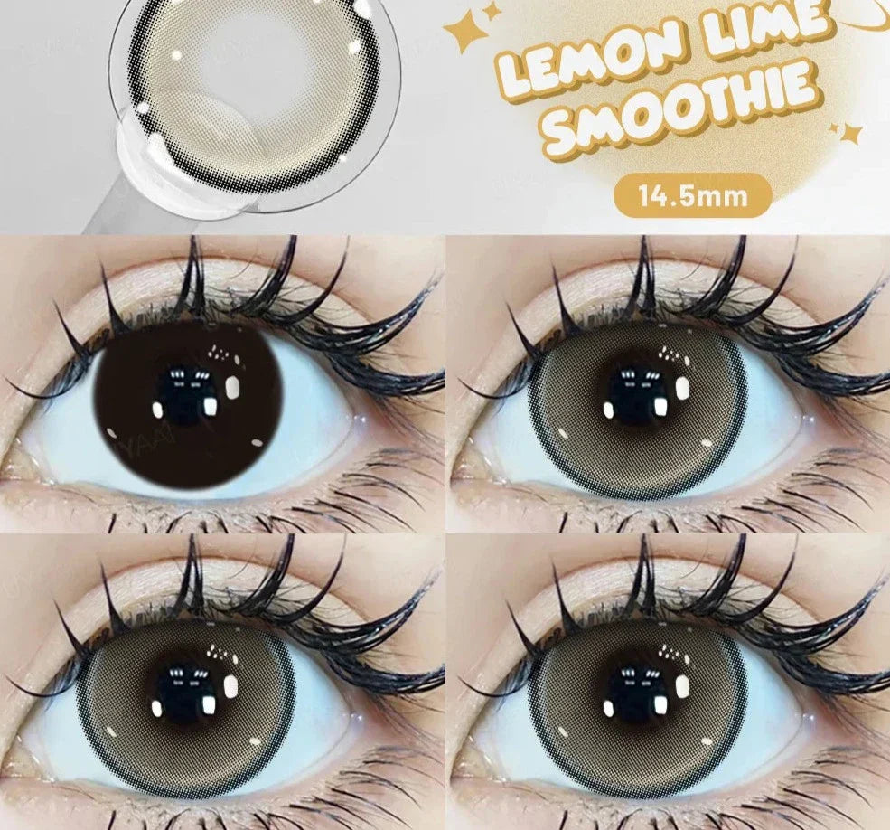 BXOXO 15mm Big Diameter Black Lenses 14.5mm Lenses Colored Contact Lenses for Eyes Big Eye Lenses Natural Look Lenses