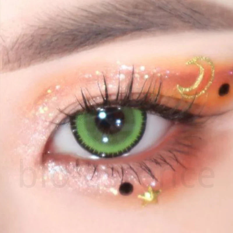BXOXO 1 Pair Colorcon Korean Colored Contact Lenses with Degree Myopia Lenses Anime Accessories Pink Lenses Cosplay Lenses
