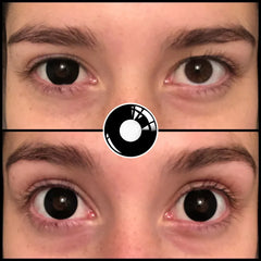 BXOXO 2pcs Halloween Colorful Contact Lenses Anime Cosplay Eye Lenses Multicolored Lenses Lenses White Black Red Lenses