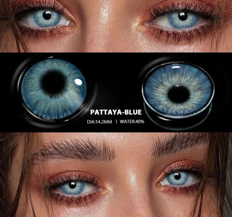 BXOXO 1 Pair Colored Contact Lenses Natural Look Fast Delivery Brown Eye Lenses Gray Contact Green Eye Lenses Blue Lenses