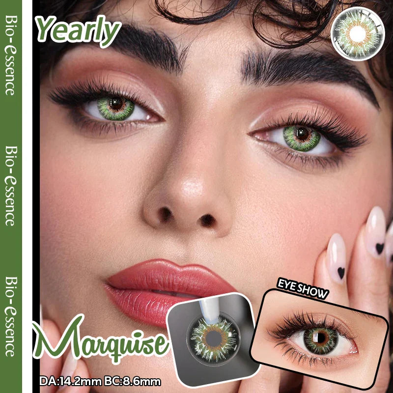 BXOXO 1 Pair Colored Contact Lenses Natural Look Brown Eye Lenses Gray Contact Blue Lenses Fast Delivery Green Eye Lenses