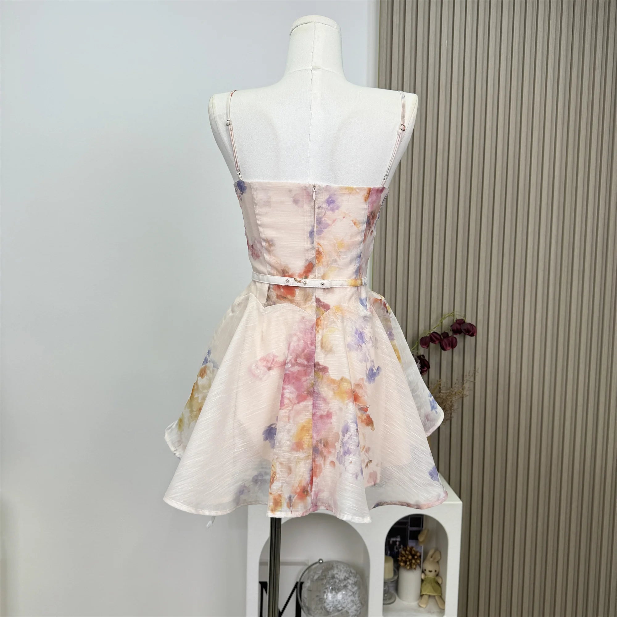 BXOXO Summer Women Evening Gyaru Coquette French Vintage Spaghetti Strap Dress Midi Hollow Out Frock One-Piece Old Money Banquet New