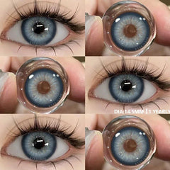 BXOXO Colored Contact Lenses 1pair Natural Eye Lens Blue Eye Lenses Brown Lenses Gray Pupils Yearly Cosmetic Green Contacts