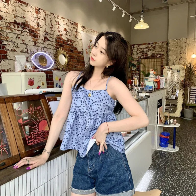 BXOXO Camis Women Sweet Bow Bandage V Neck Summer 2025 Fashion Sweet French Style Chic Crop Tank Tops Ladies Casual Y2k Top