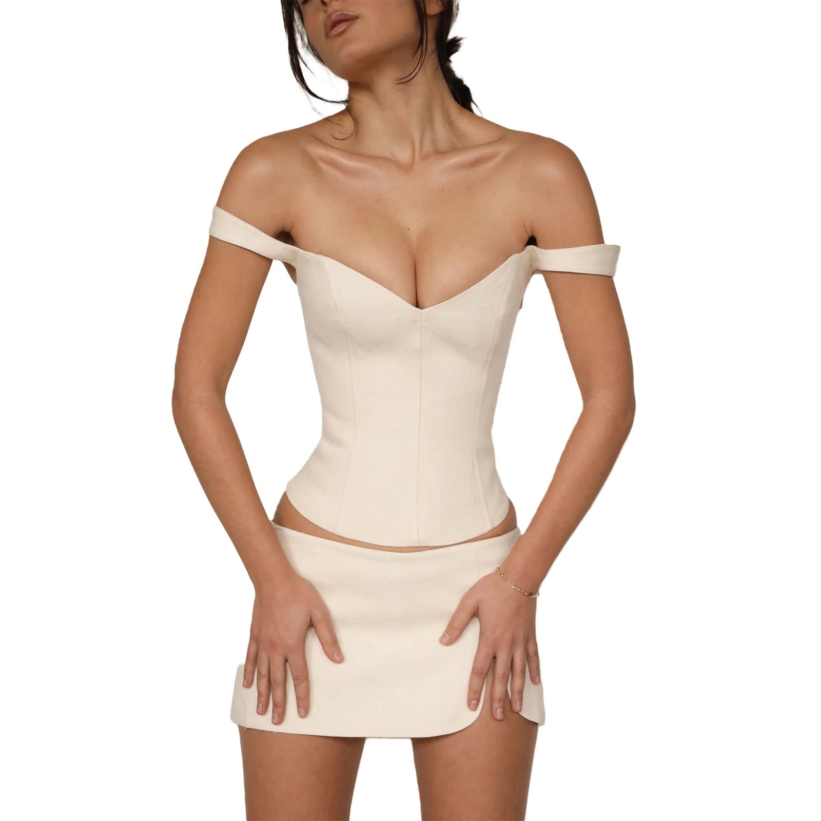 BXOXO Ladies Sleeveless V Neck Crop Top Off Shoulder Solid Color Casual Party Summer Sling Tank Camisole for Women