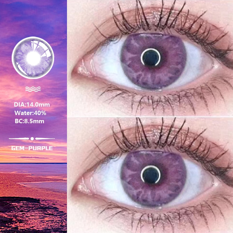 BXOXO Color Contact Lenses For Eyes 2pcs Anime Cosplay Colored Lenses Blue Crazy Halloween Lenses Contact Lens Beauty Makeup