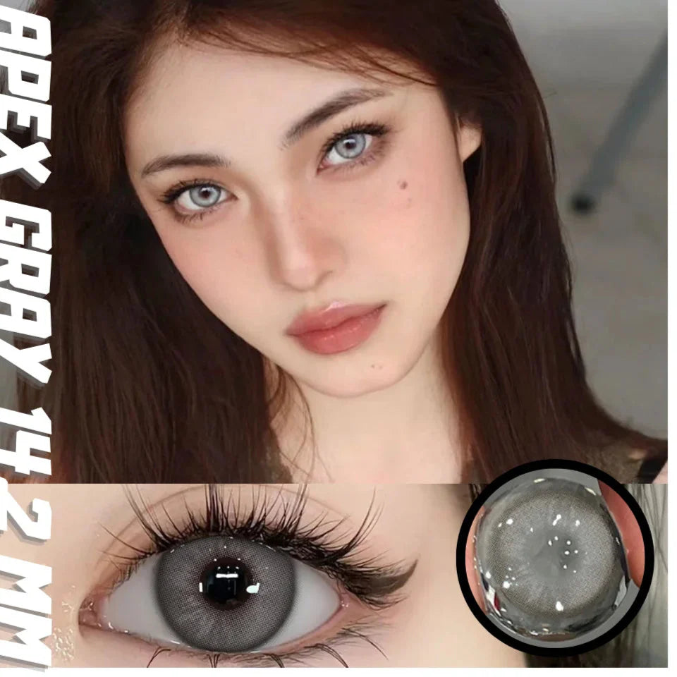 BXOXO 1 Pair Colorcon Colored Contact Lenses with Degree Myopia Lenses Blue Eye Lenses Green Lenses Natural Eye Lenses